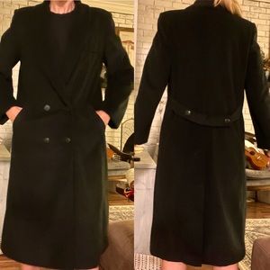 VTG Black Double breasted Trench Coat women’s Kashmiracle